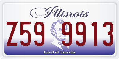 IL license plate Z599913