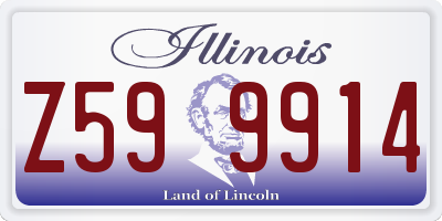 IL license plate Z599914