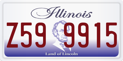 IL license plate Z599915