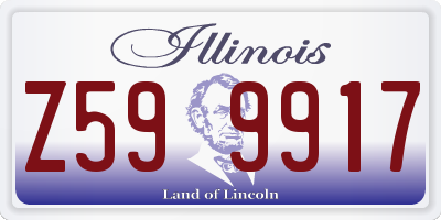 IL license plate Z599917