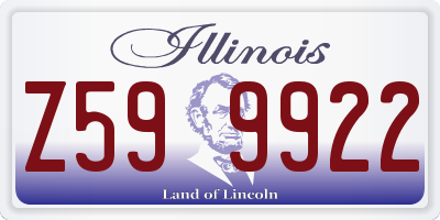 IL license plate Z599922