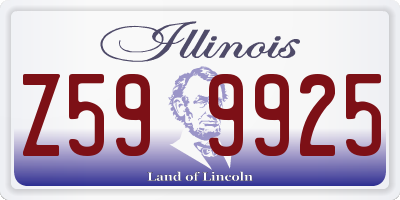 IL license plate Z599925