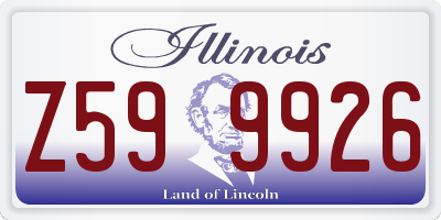 IL license plate Z599926