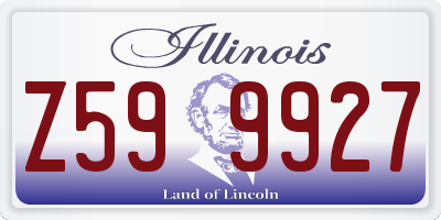 IL license plate Z599927