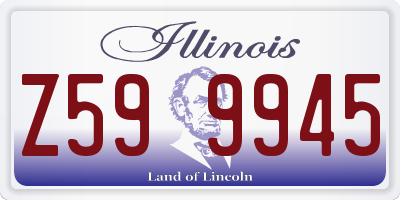 IL license plate Z599945
