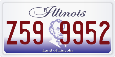 IL license plate Z599952