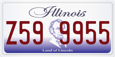 IL license plate Z599955