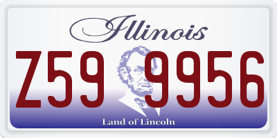 IL license plate Z599956