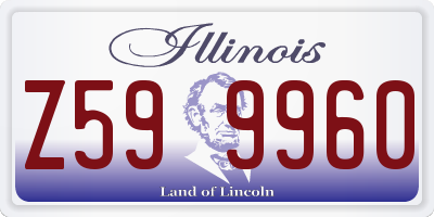 IL license plate Z599960