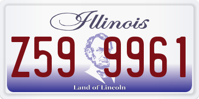 IL license plate Z599961