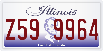 IL license plate Z599964