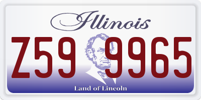 IL license plate Z599965