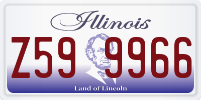 IL license plate Z599966