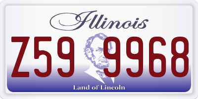 IL license plate Z599968