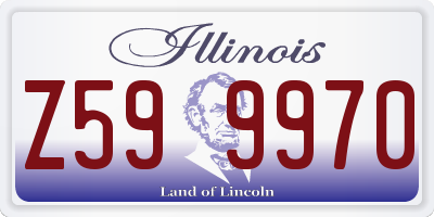 IL license plate Z599970
