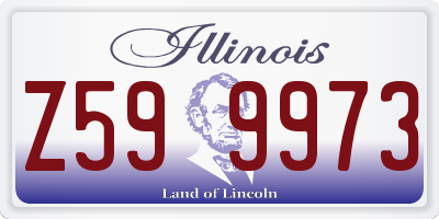 IL license plate Z599973