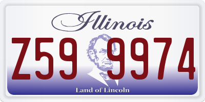 IL license plate Z599974