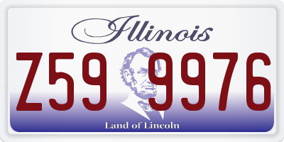 IL license plate Z599976