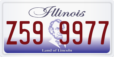 IL license plate Z599977