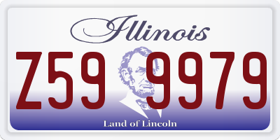 IL license plate Z599979