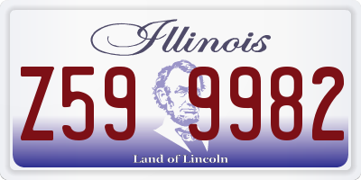 IL license plate Z599982