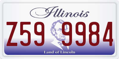 IL license plate Z599984