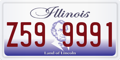 IL license plate Z599991