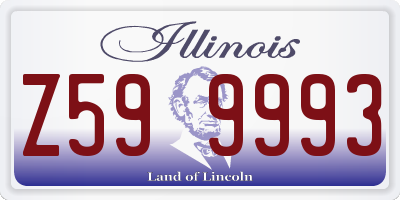 IL license plate Z599993