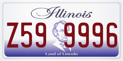 IL license plate Z599996