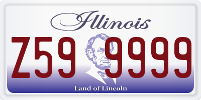 IL license plate Z599999