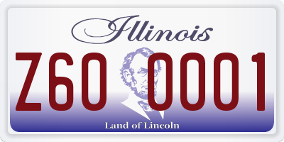 IL license plate Z600001