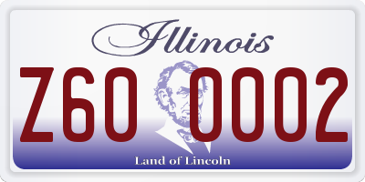 IL license plate Z600002