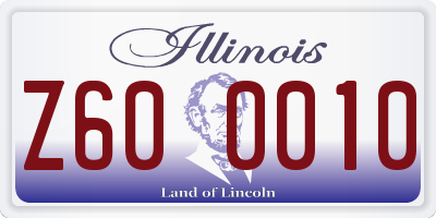IL license plate Z600010