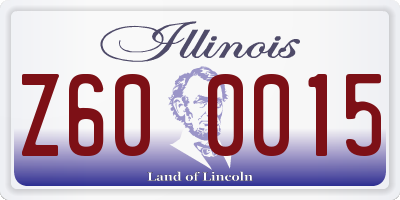 IL license plate Z600015