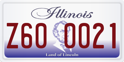 IL license plate Z600021