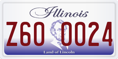 IL license plate Z600024