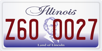 IL license plate Z600027