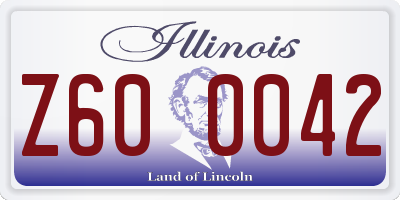 IL license plate Z600042