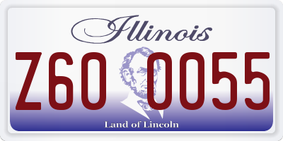 IL license plate Z600055