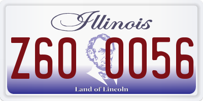 IL license plate Z600056