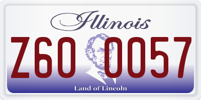 IL license plate Z600057