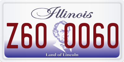 IL license plate Z600060