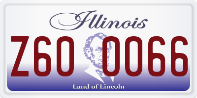 IL license plate Z600066