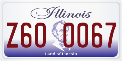 IL license plate Z600067