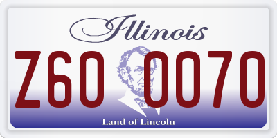 IL license plate Z600070