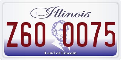 IL license plate Z600075