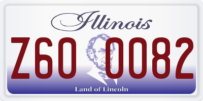 IL license plate Z600082