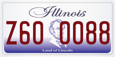 IL license plate Z600088