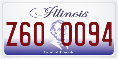 IL license plate Z600094