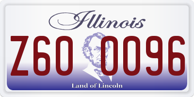 IL license plate Z600096